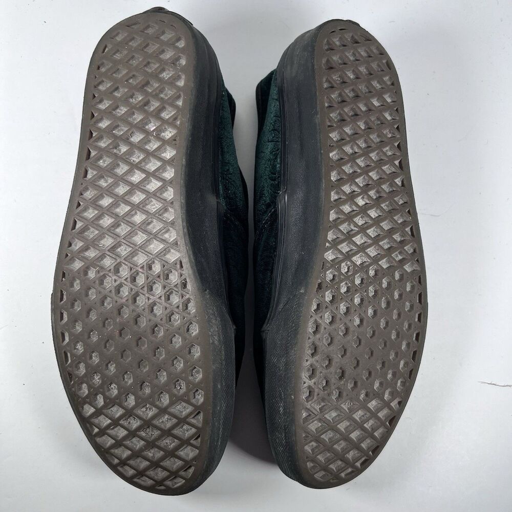 Vans Authentic Green Velvet/Velour Lace Up Skate Shoes Sneakers Women's Size 8 - Picture 7 of 8